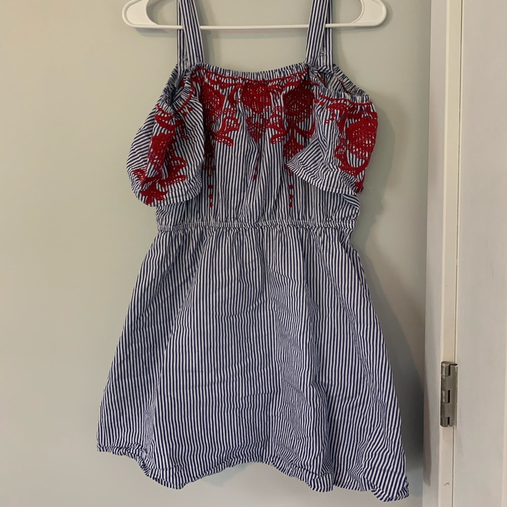 Francesca’s Striped Off Shoulder Dress